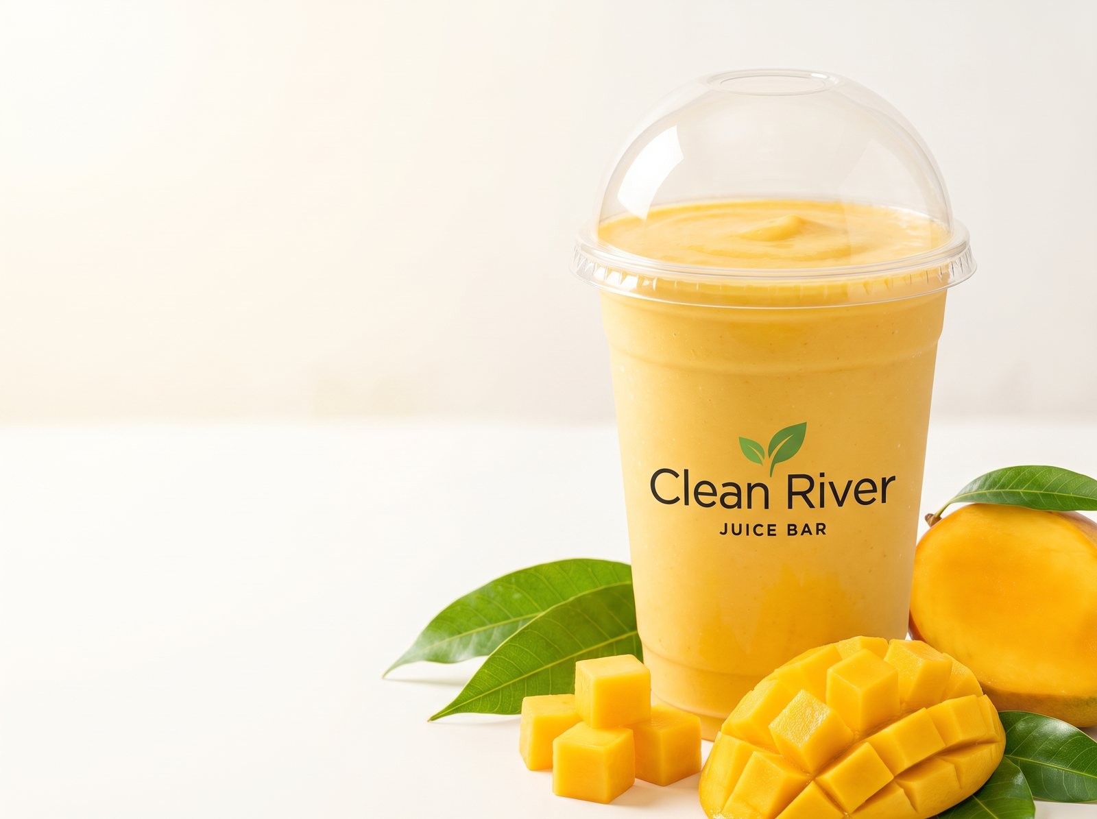 Mango smoothie with fresh mango