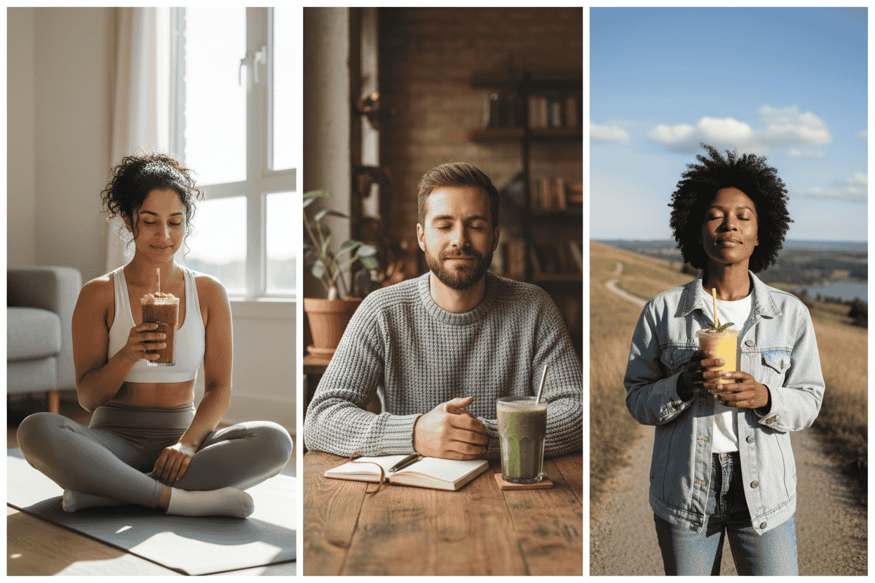Shows smoothies as flexible, personal wellness tools.