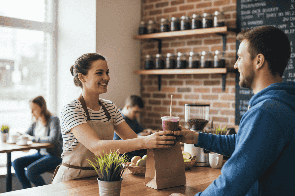 Friendly service at Clean River Juice Bar