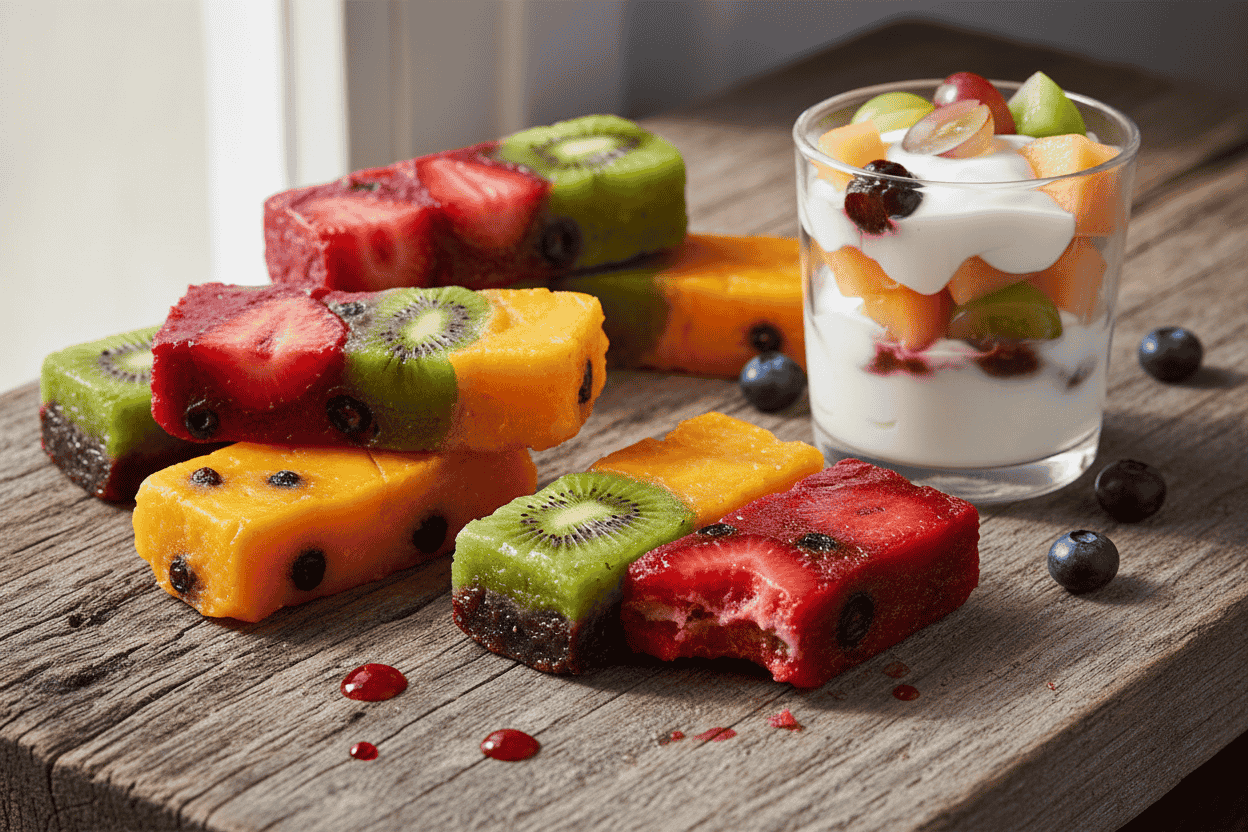 Variety of Frutifresca treats available at Clean River Juice Bar