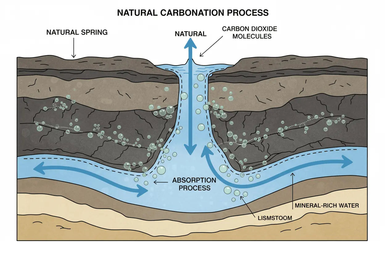 illustration of natural carbonation process