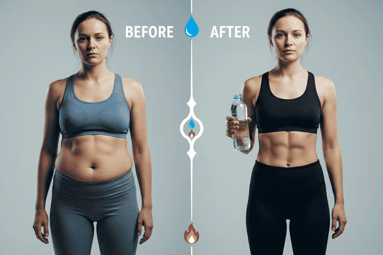 before-after-photorealistic-split-left-dehydrated-bloated-belly-dull-skin-tired-eyes-right-hydrated-flat-stomach-glowing-skin-toned-abs-holding-full-water-bottle-same-woman