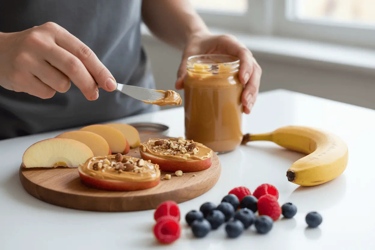 preparing home-made snack